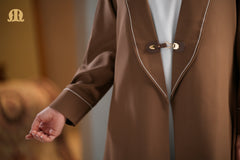 Agadir Coat Style Abaya Brown