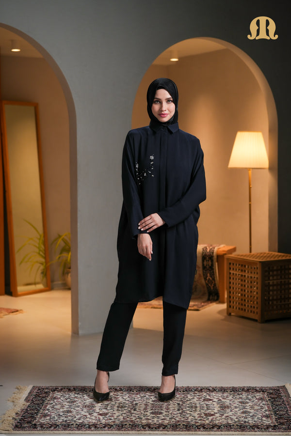 Tangier Co-ord Set Navy Blue