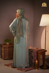 Aziza Two Piece Abaya Green