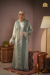 Aziza Two Piece Abaya Green