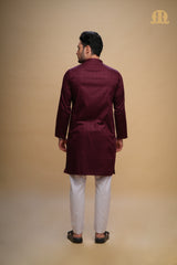 Yamuk Kurta Maroon Men