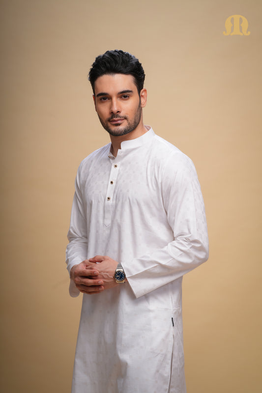 Yamuk Kurta White Men