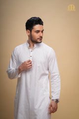 Yamuk Kurta White Men