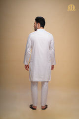 Yamuk Kurta White Men