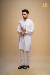 Yamuk Kurta White Men