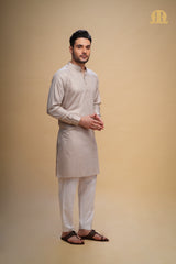 Yatay Kurta Cream Men