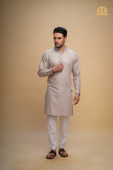 Yatay Kurta Cream Men