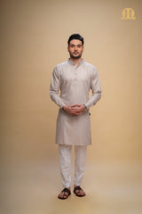 Yatay Kurta Cream Men