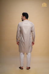 Yatay Kurta Cream Men