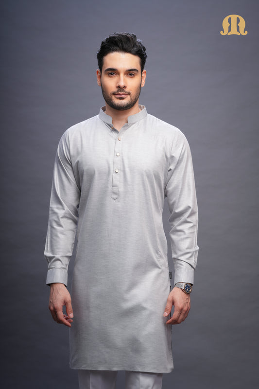 Yatay Kurta Grey Men