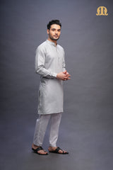 Yatay Kurta Grey Men