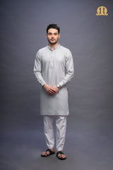 Yatay Kurta Grey Men