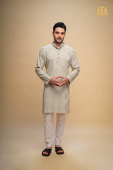 Kalip Printed Kurta Green Men