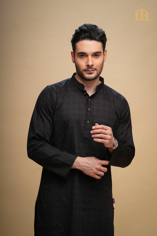 Yamuk Kurta Black Men