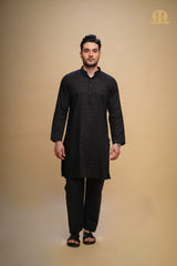 Yamuk Kurta Black Men