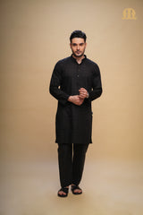 Yamuk Kurta Black Men