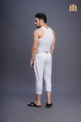 3/4 Knit Izaar White Men