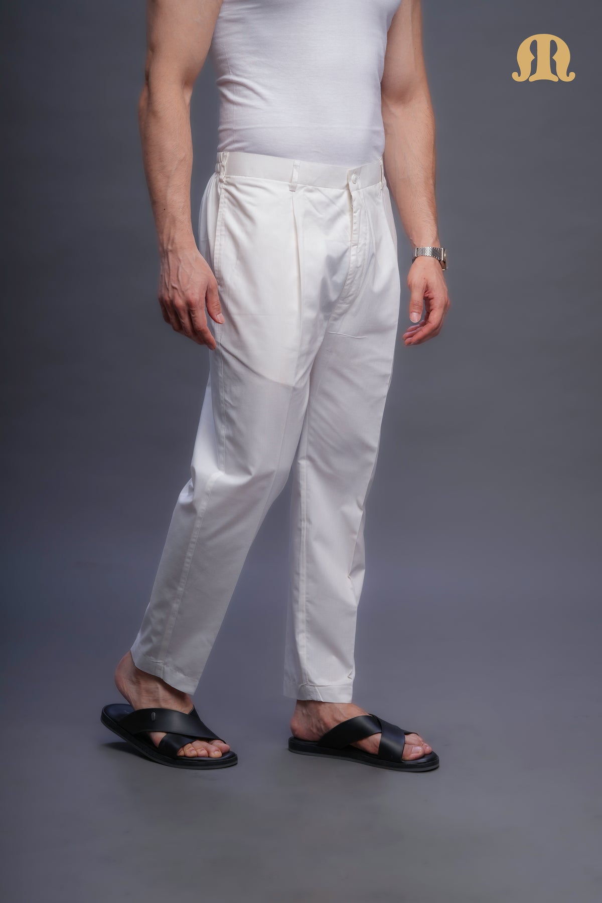 Kurta Pant Cream Men