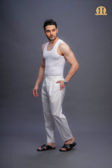 Kurta Pant Cream Men