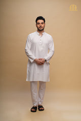 Yamuk Kurta White Men