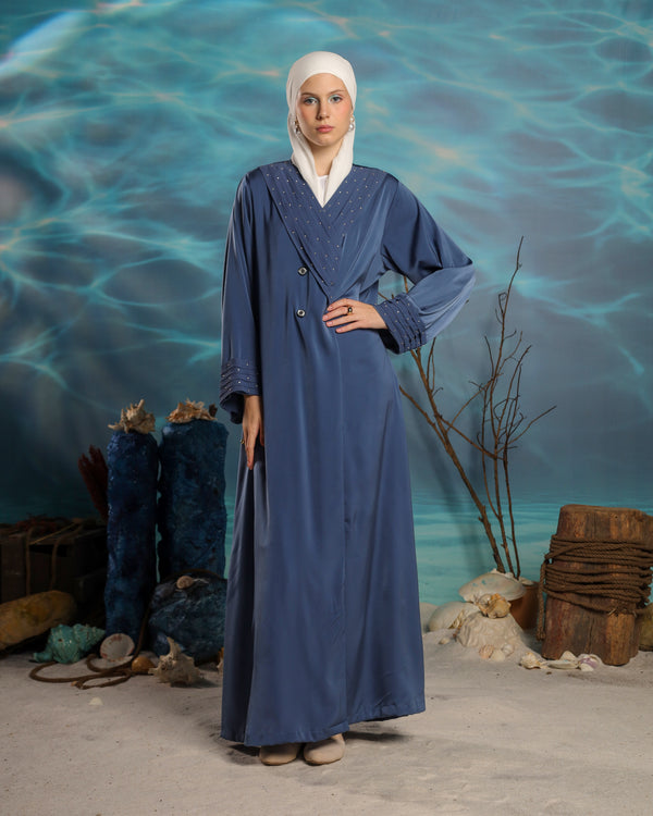 Aequora Abaya | Dusky Blue