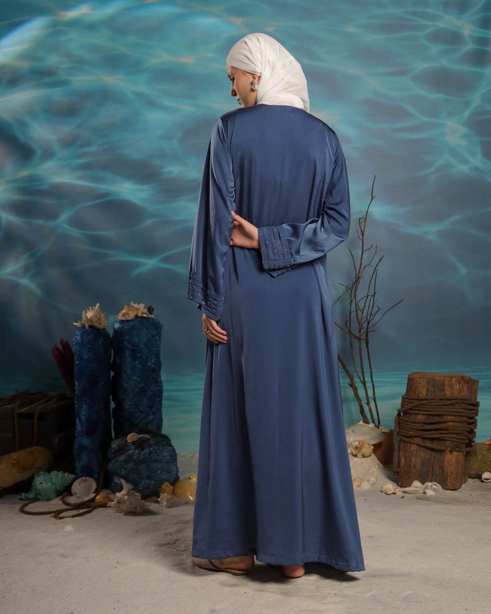 Aequora Abaya | Dusky Blue