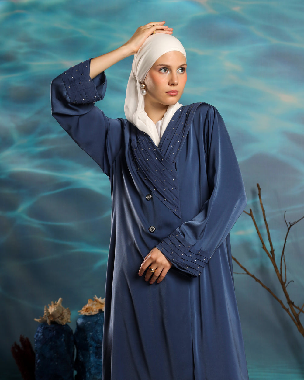 Aequora Abaya | Dusky Blue
