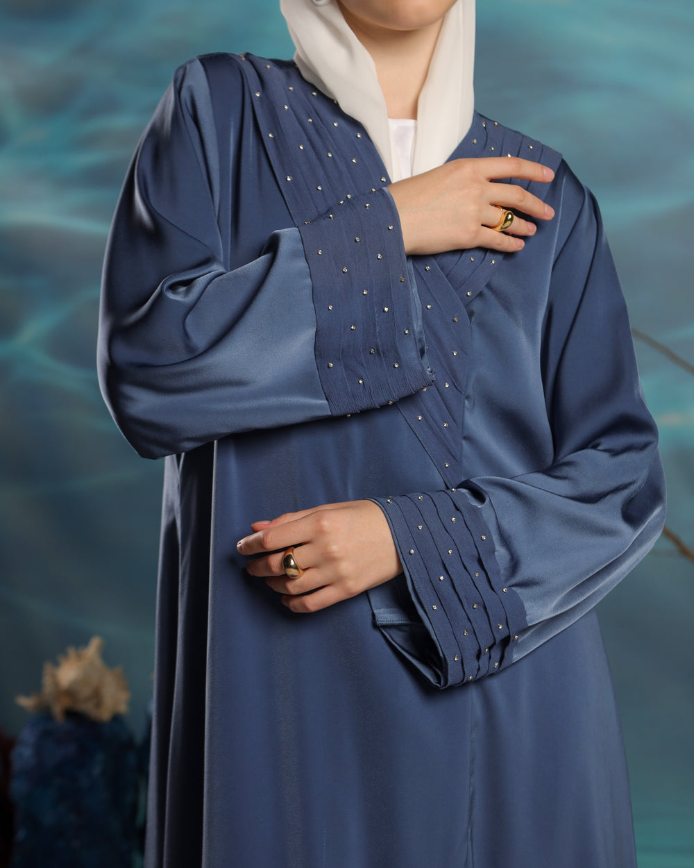 Aequora Abaya | Dusky Blue