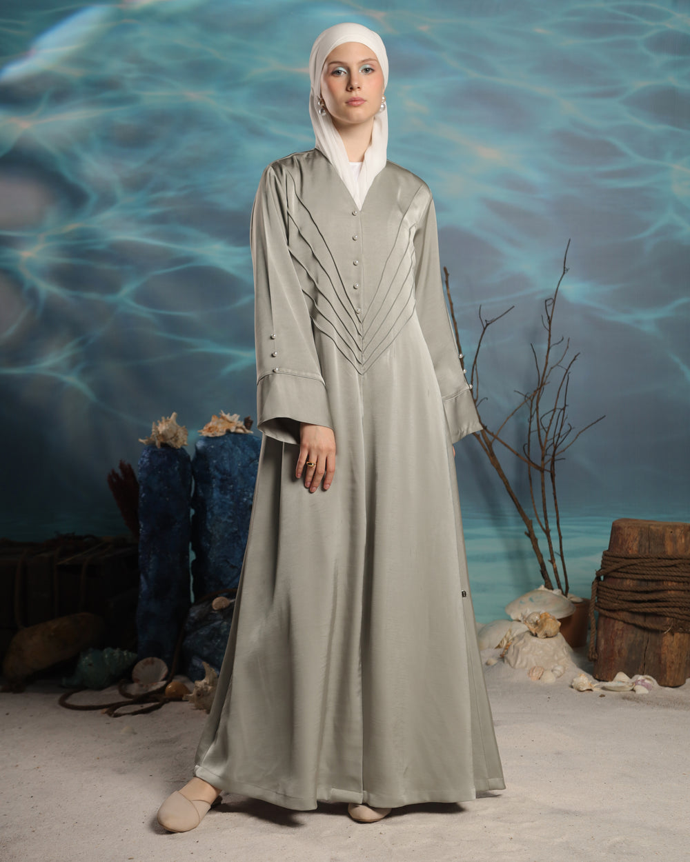 Calma Abaya | Pastel Green