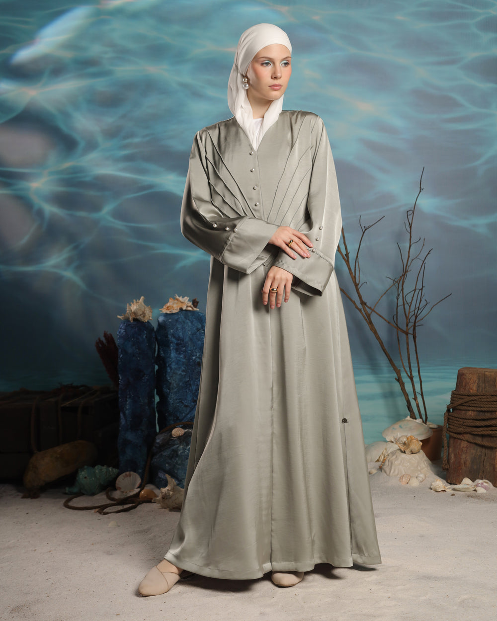 Calma Abaya | Pastel Green