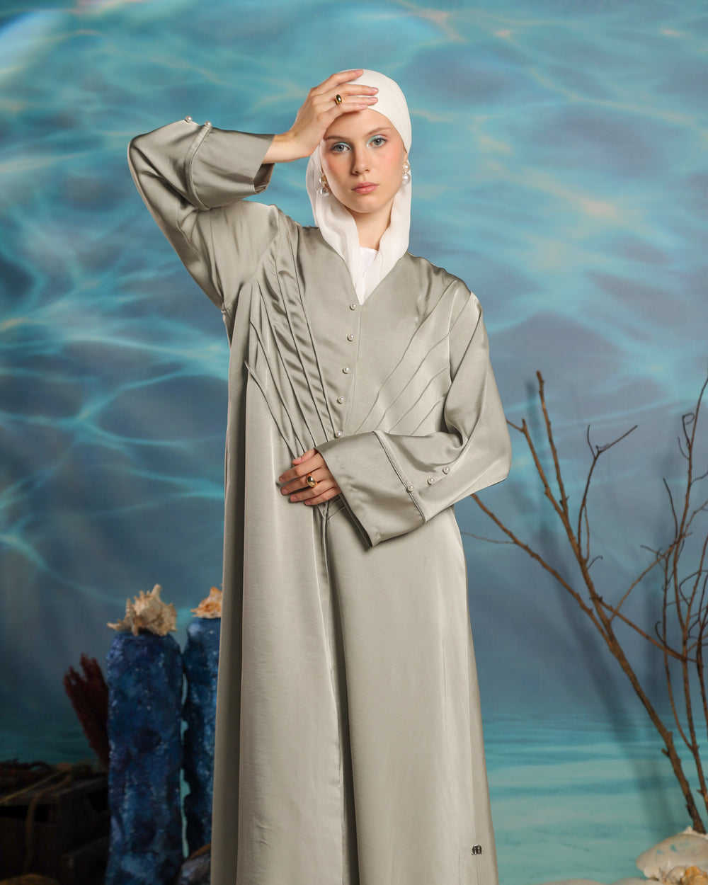 Calma Abaya | Pastel Green