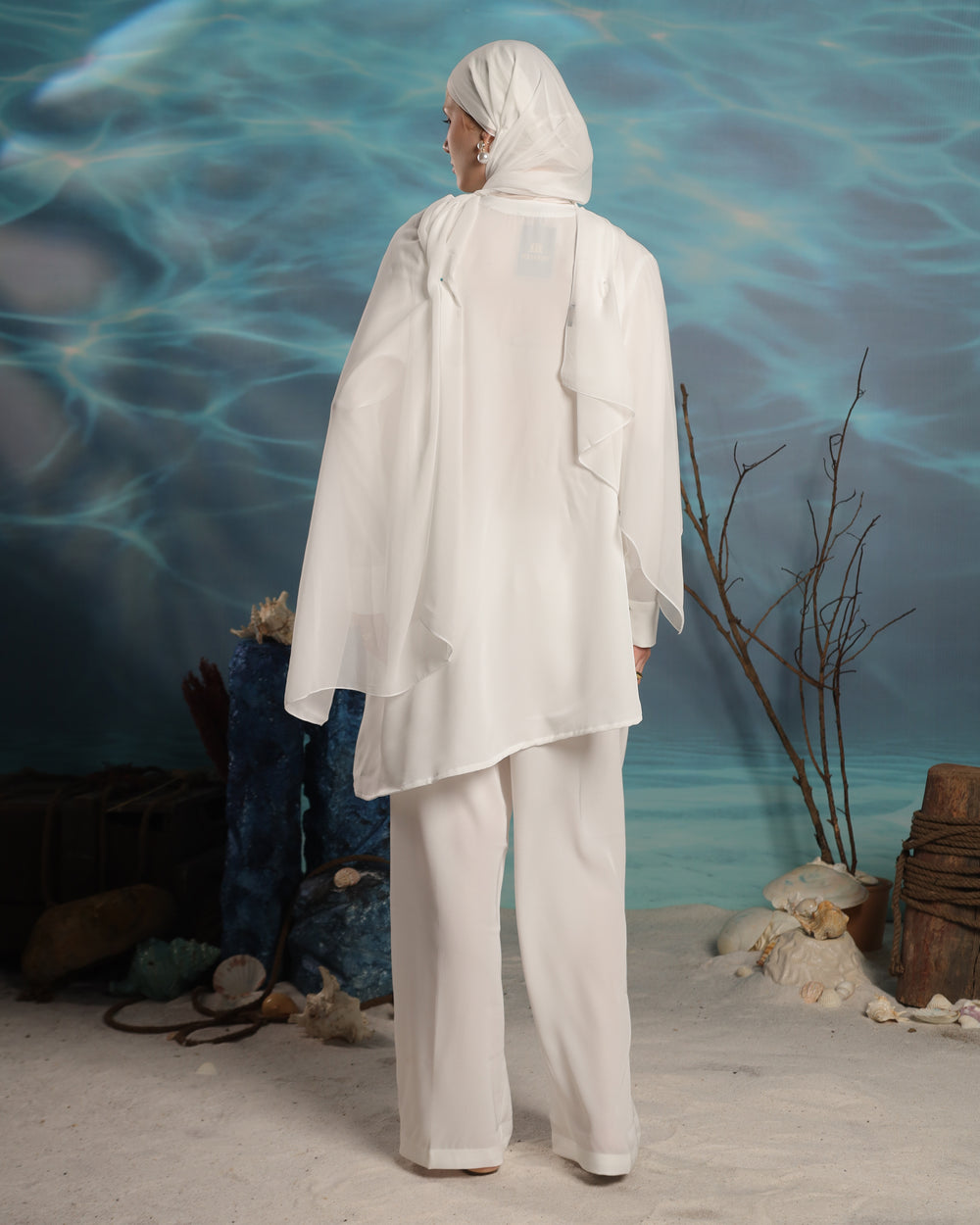 Yaqoot Co-Ord Set | White