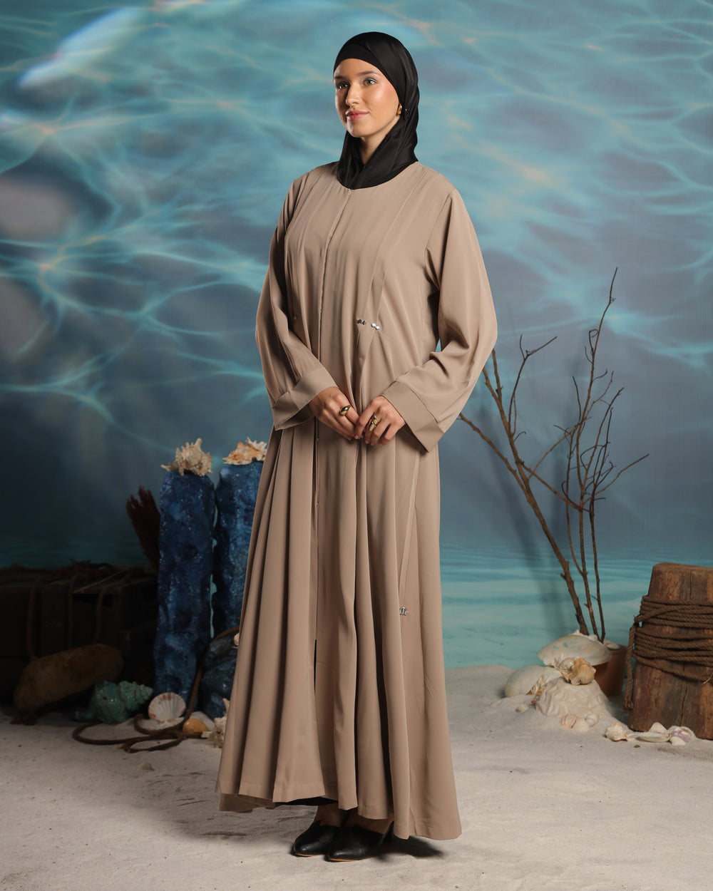 Nehir Abaya | Light Taupe