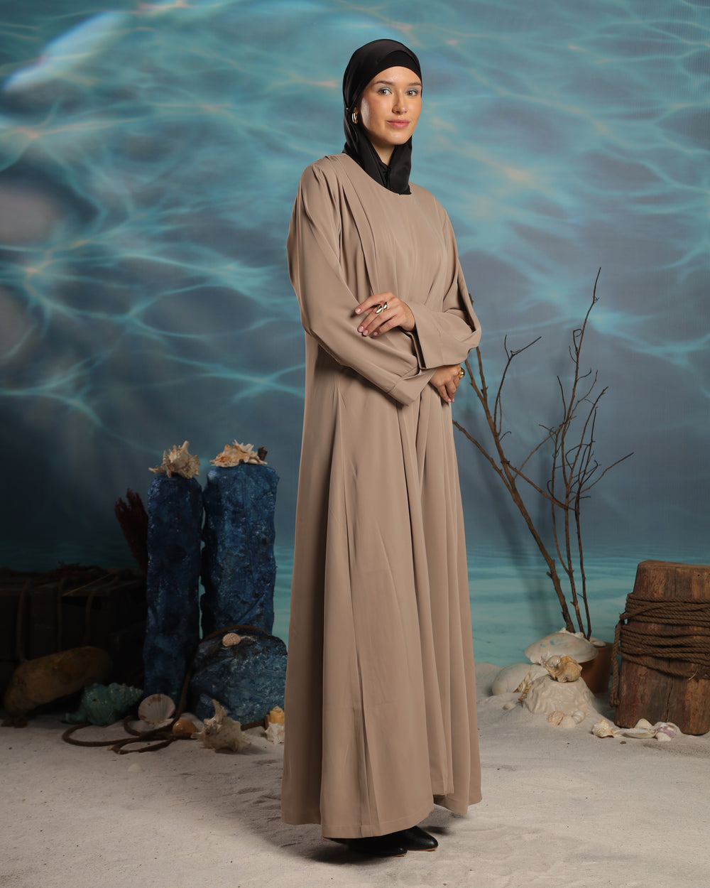 Nehir Abaya | Light Taupe