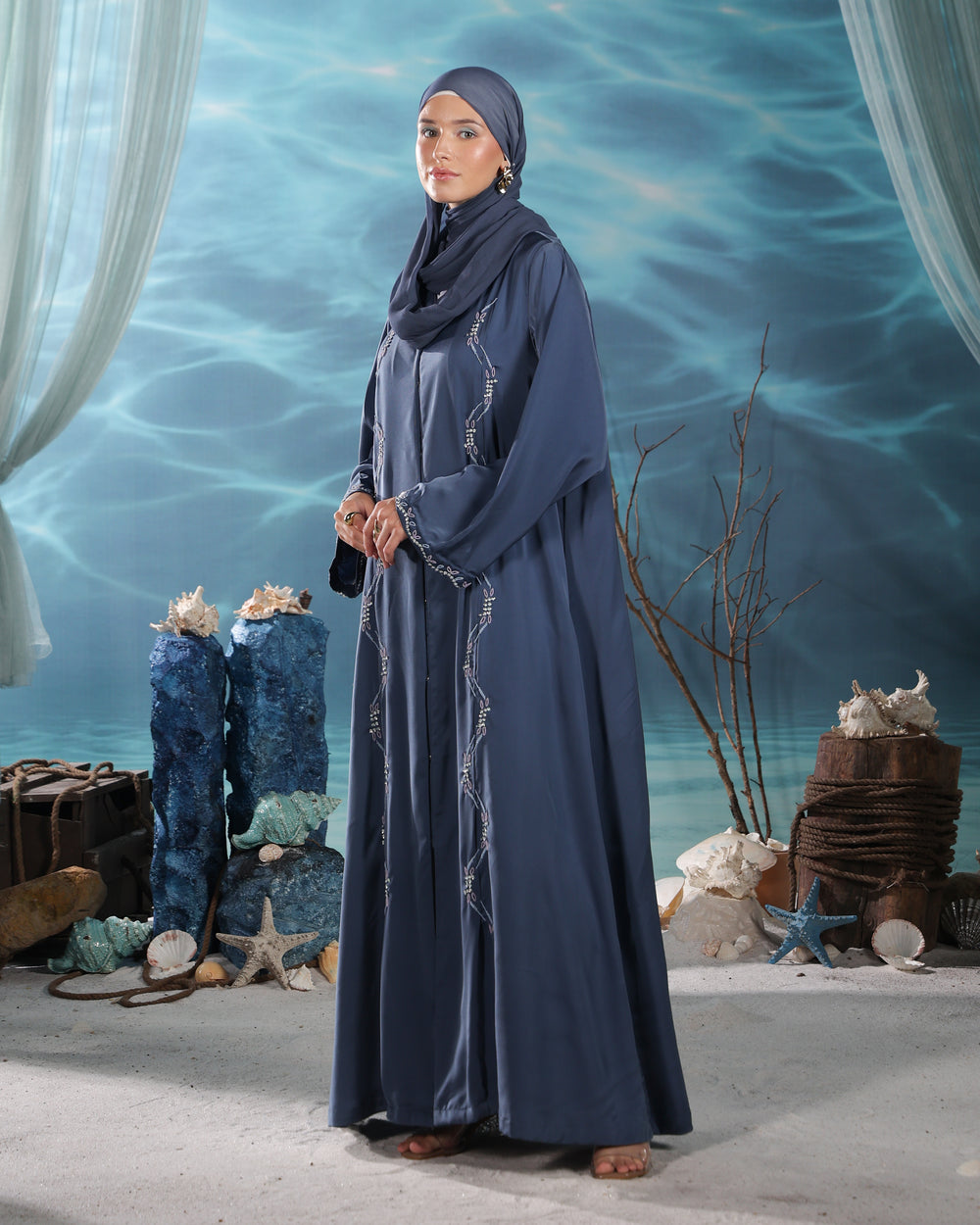 Azul Abaya | Dusky Blue