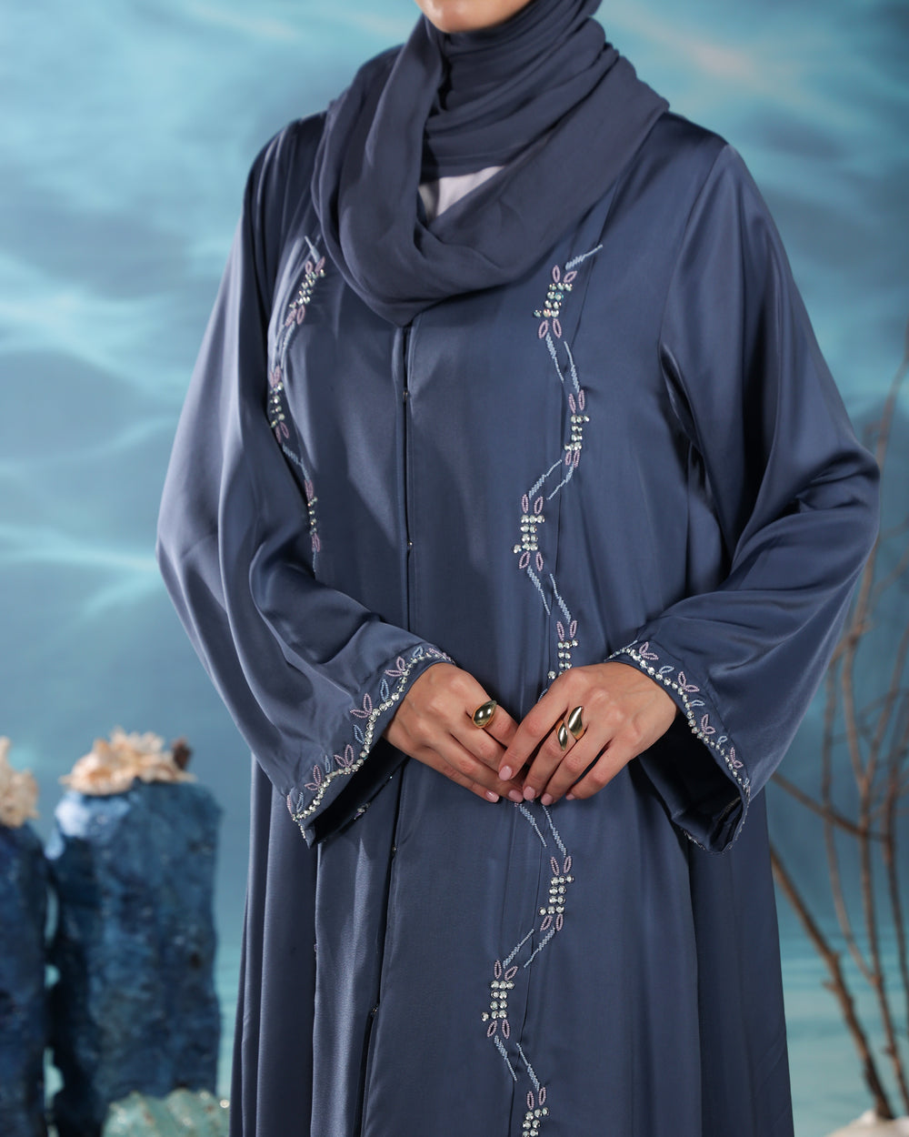 Azul Abaya | Dusky Blue