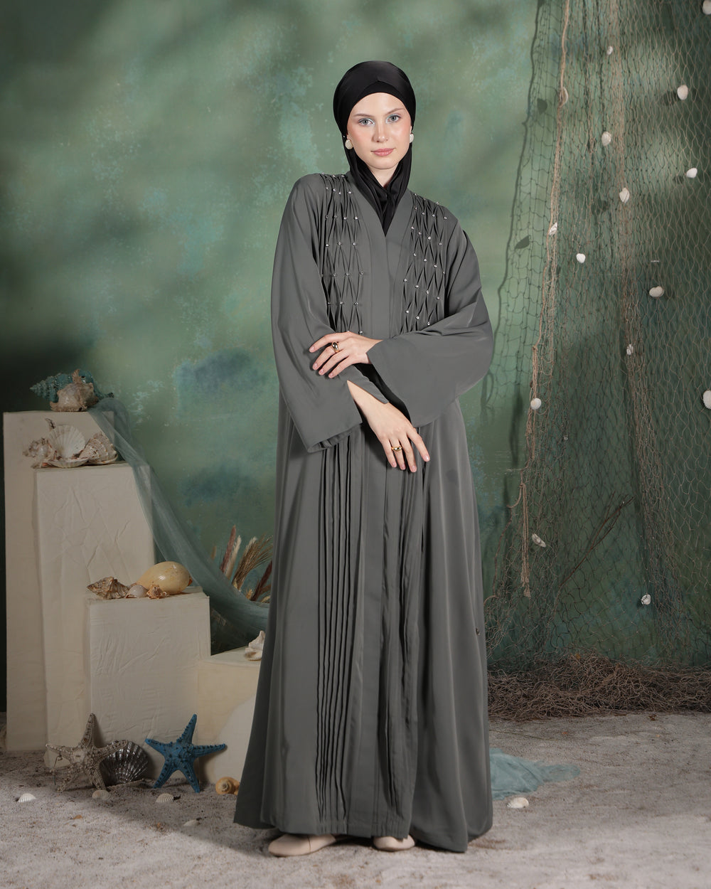 Estrella Abaya | Dark Sage Green
