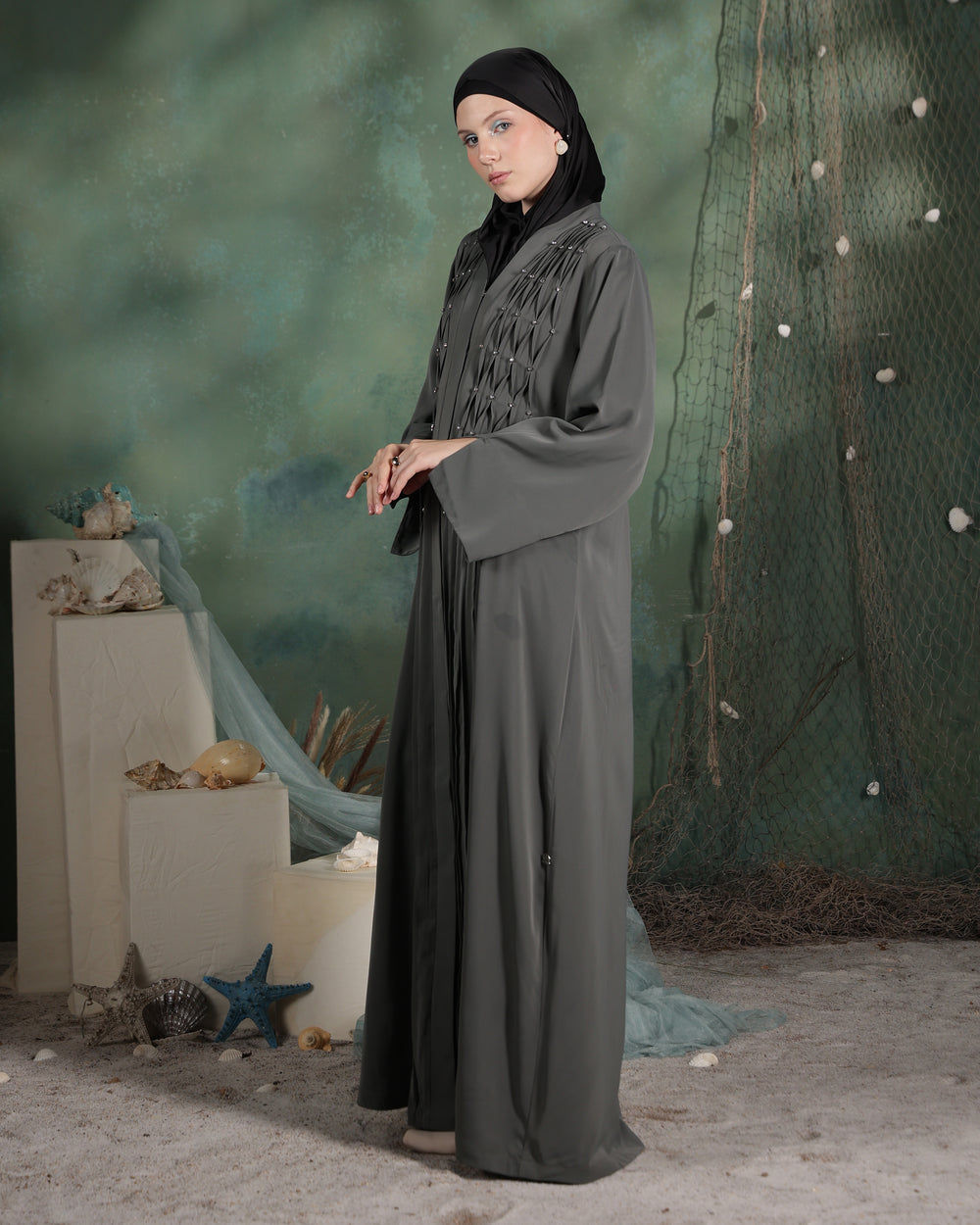 Estrella Abaya | Dark Sage Green