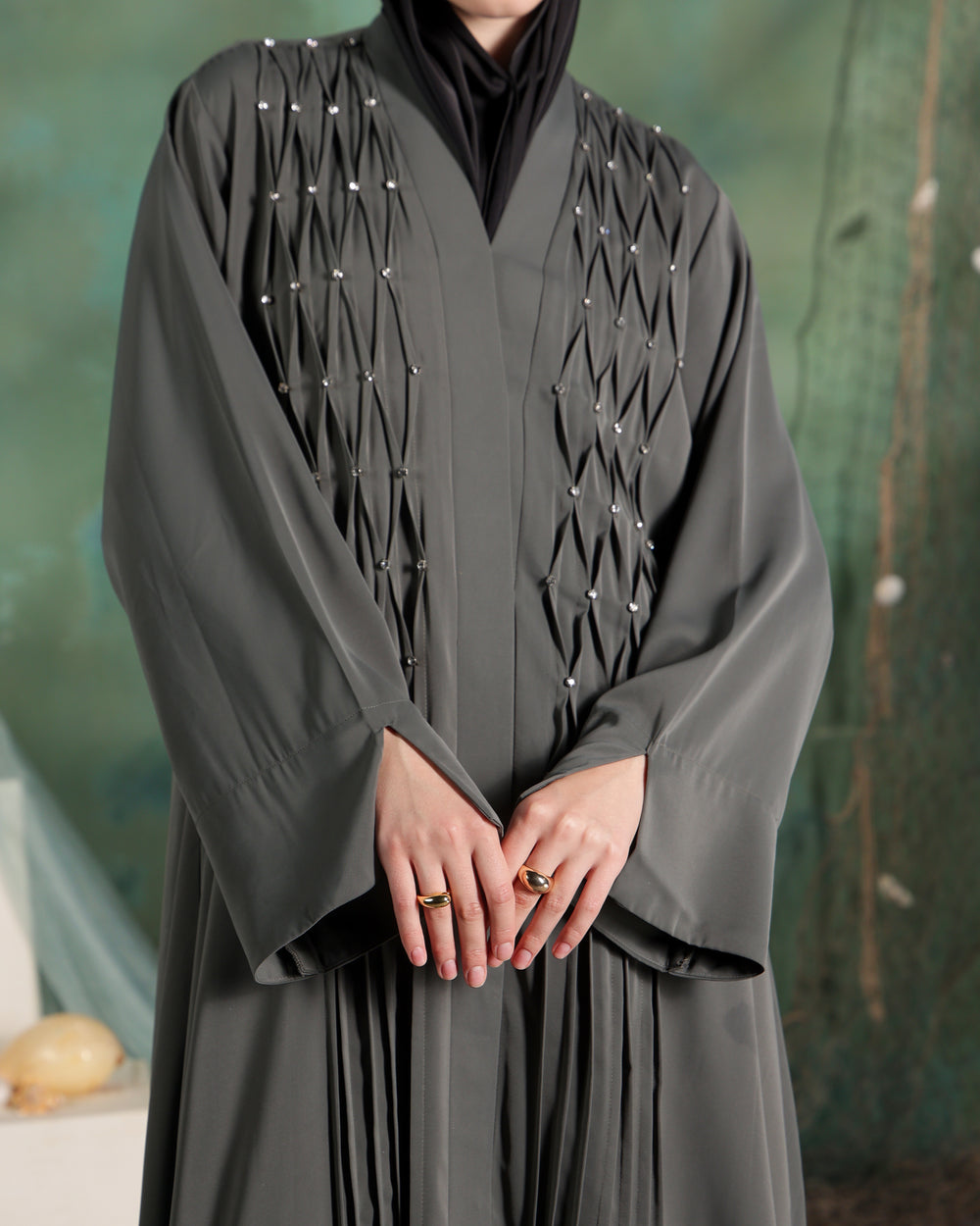 Estrella Abaya | Dark Sage Green
