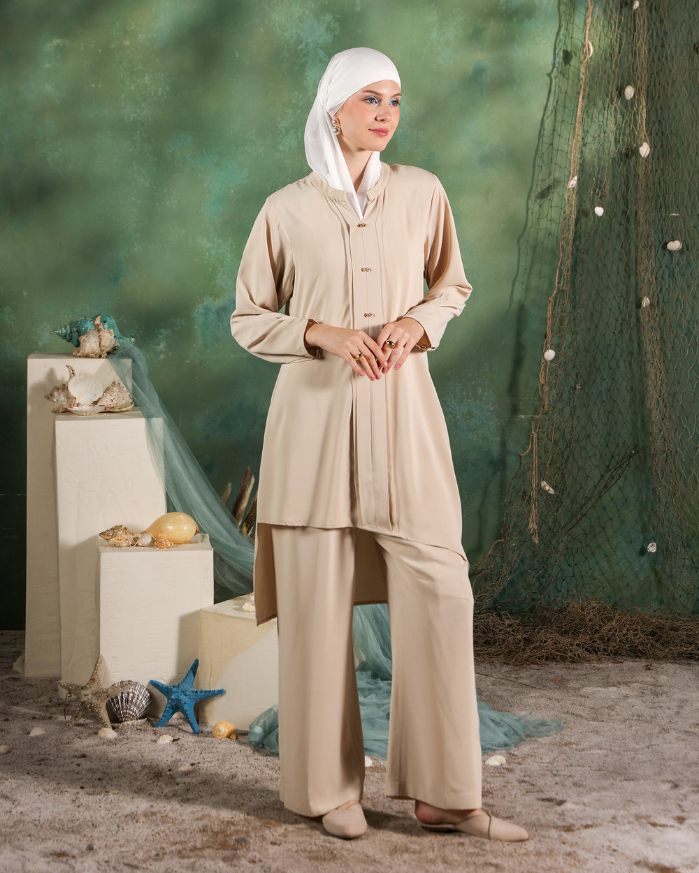 Asami Co-Ord Set | Light Beige