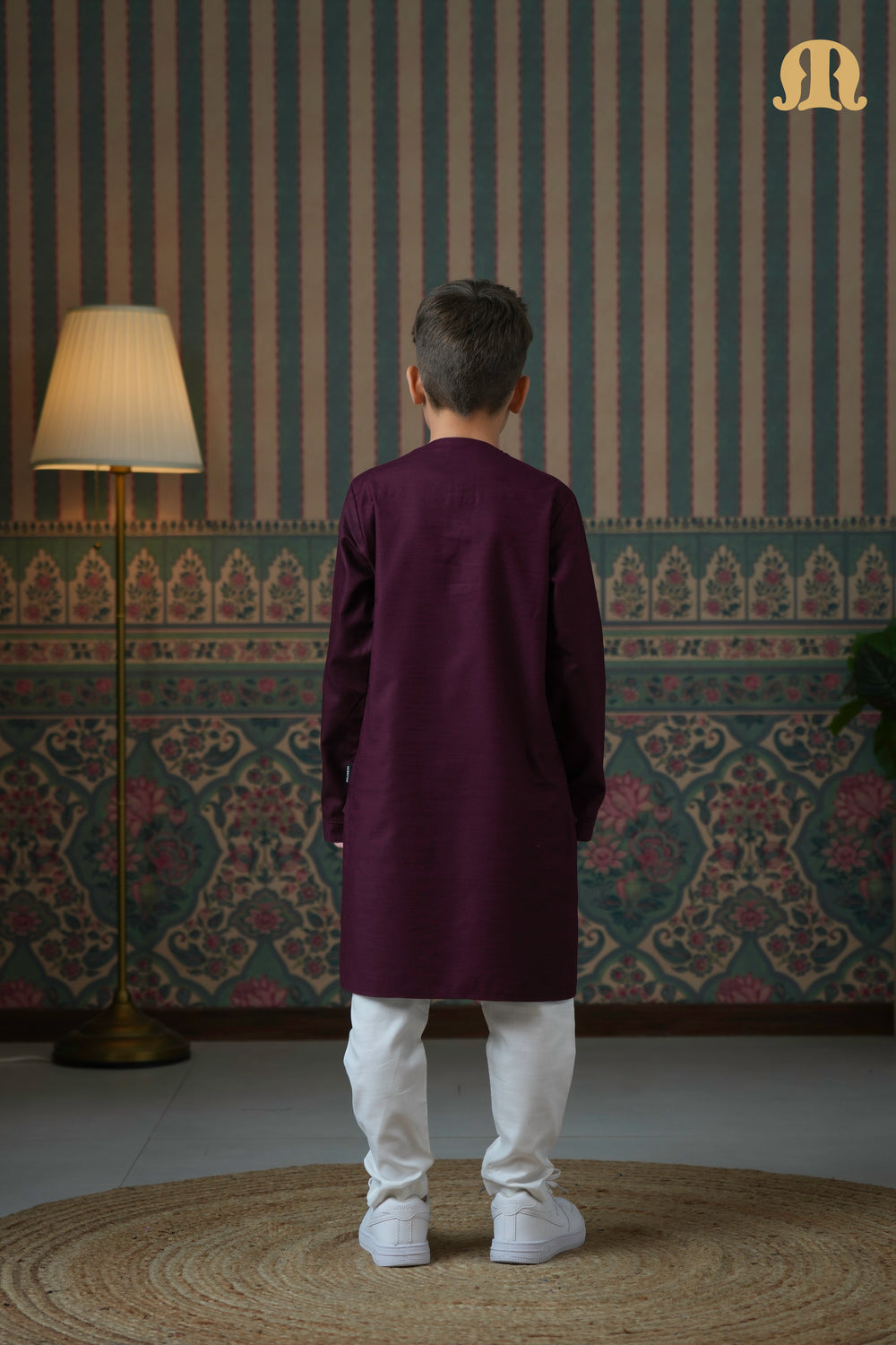 Emrati Kurta Set Maroon For Boys