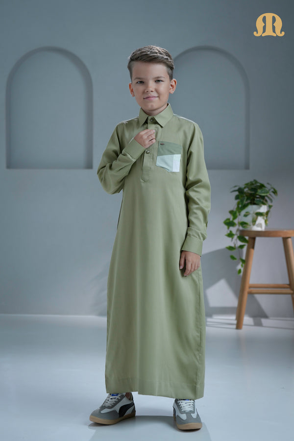 Logi L Green Thobe For Boys