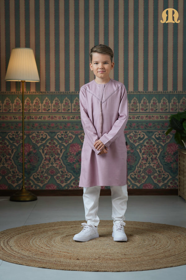 Emrati Kurta Set Pink For Boys