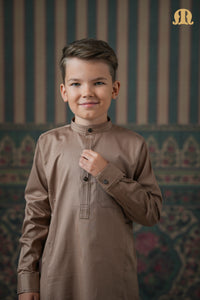 बच्चों के लिए टर्फी काली कुर्ता ब्राउन 2.0