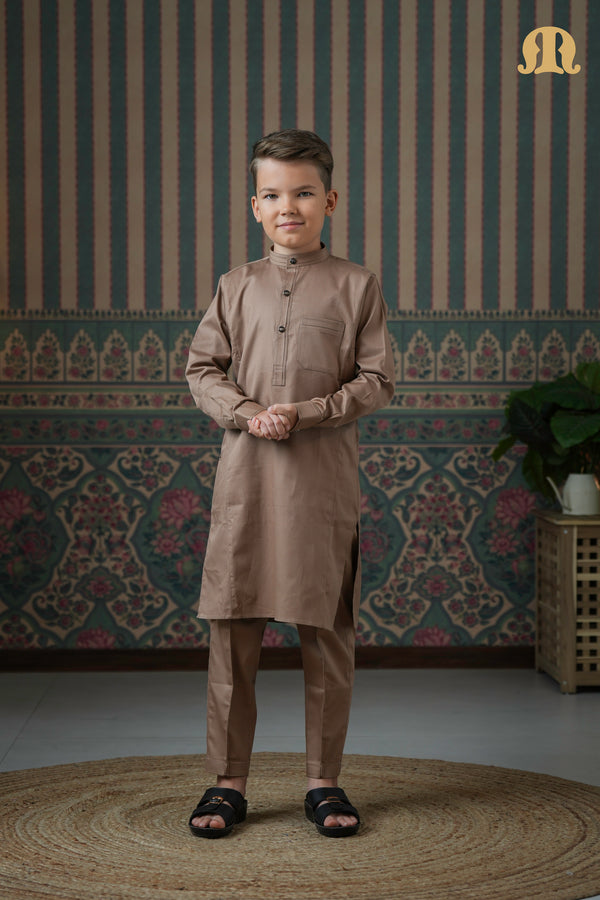 Terfi Kali Kurta Brown 2.0 For Kids
