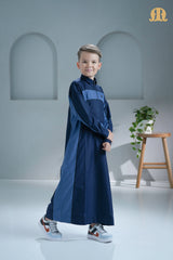 Birkir Navy Blue Thobe for Kids