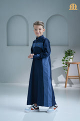 Birkir Navy Blue Thobe for Kids