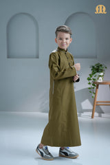 Tinmer Brown Thobe for Kids