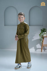 Tinmer Brown Thobe for Kids