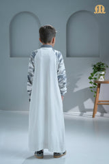 Ordu White camo Thobe for Kids